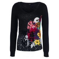 Desigual Sweter Damski Paty S, Czarny. Swetry marki Desigual. W wyprzedaży za 238.00 zł.