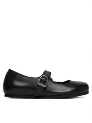 Birkenstock Baleriny Santa Clarita 1030709 Czarny. Czarne baleriny Birkenstock, bez wzorów, ze skóry, bez obcasa, bez zapięcia. Za 599.99 zł.