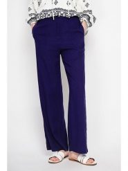 ASSUILI Lniane spodnie w kolorze granatowym rozmiar: 40. Niebieskie spodnie materiałowe Assuili, bez wzorów, ze lnu. Za 130.99 zł.