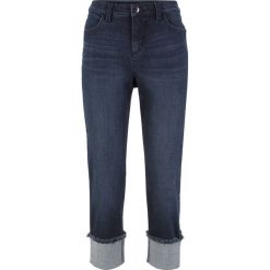 Dżinsy "authentik-stretch" z mankietem STRAIGHT bonprix ciemnoniebieski. Jeansy marki bonprix. Za 89.99 zł.
