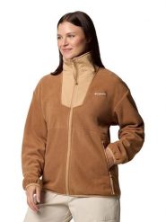Columbia Kurtka polarowa "Sequoia Grove" w kolorze jasnobrązowo-beżowym rozmiar: XL. Brązowe kurtki Columbia, xl, bez wzorów, z polaru, bez kaptura. Za 184.89 zł.