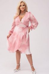 Elegancka sukienka Pudrowe Marzenie PLUS SIZE XXL OVERSIZE WIOSNA. Czerwone sukienki Moda Size Plus Iwanek, plus size, bez wzorów, z elastanu, eleganckie, z asymetrycznym kołnierzem, plus size, bez ramiączek, mini, asymetryczne. Za 359.90 zł.