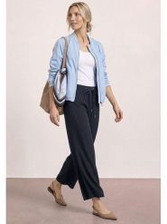 Street One Spodnie w kolorze granatowym rozmiar: 40/L26. Niebieskie spodnie materiałowe Street One, bez wzorów, z materiału, street. Za 119.95 zł.
