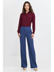 Nife Spodnie w kolorze niebieskim rozmiar: 40. Niebieskie spodnie materiałowe Nife, bez wzorów, z materiału, z podwyższonym stanem. Za 156.98 zł.