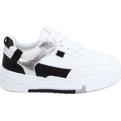 Buty sportowe Cruz Black białe czarne srebrny. Białe buty treningowe INNA MARKA, bez wzorów, z materiału, bez zapięcia. Za 109.24 zł.