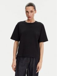 Max Mara T-Shirt 2515941042650 Czarny Regular Fit. Czarne t-shirty Max Mara, xl, bez wzorów, z bawełny, bez kołnierzyka, bez ramiączek. Za 369.99 zł.
