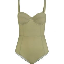 Kostium kąpielowy shape, na fiszbinach bonprix oliwkowy. Bielizna modelująca marki bonprix. Za 54.99 zł.