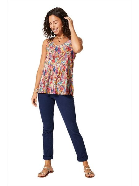 Aller Simplement Top ze wzorem rozmiar: 38/40. Topy Aller Simplement, bez wzorów, klasyczne, bez kołnierzyka, bez ramiączek. Za 41.79 zł.