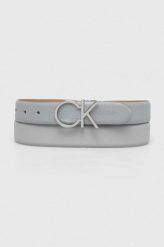 Calvin Klein pasek skórzany damski kolor niebieski. Niebieskie paski Calvin Klein, bez wzorów, ze skóry. Za 249.99 zł.