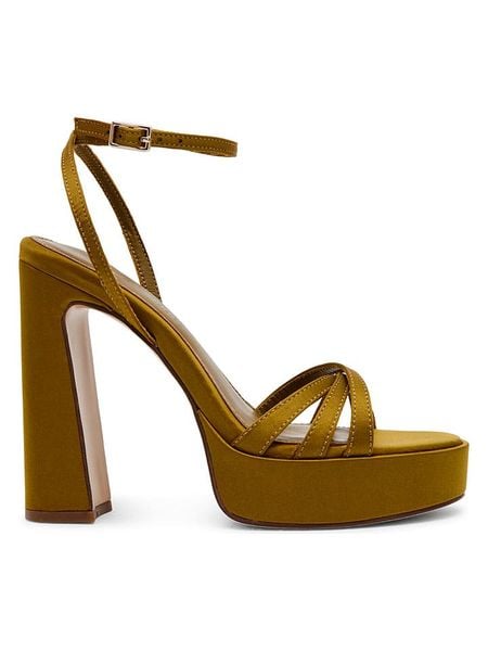 Steve Madden Sandały w kolorze khaki rozmiar: 39. Brązowe sandały Steve Madden, bez wzorów, z otwartym noskiem, bez obcasa, na koturnie, bez zapięcia. Za 259.95 zł.