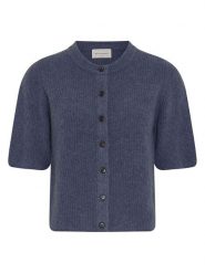 MOSS COPENHAGEN Kardigan "Jinie Hope" w kolorze granatowym rozmiar: S/M. Niebieskie swetry Moss Copenhagen, m, bez wzorów, z wełny, bez ramiączek. Za 202.03 zł.