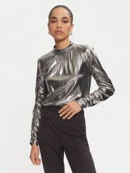 Karen by Simonsen Bluzka Regitze 10105118 Srebrny Slim Fit. Szare bluzki Karen by Simonsen, xs, bez wzorów, z syntetyku, bez kołnierzyka, bez ramiączek. Za 169.99 zł.