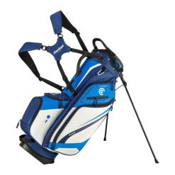 Torba na statyw golfowy Cleveland Golf Saturday 2 Stand. Niebieskie swetry CLEVELAND GOLF, bez wzorów, z materiału, eleganckie, bez ramiączek. Za 956.50 zł.