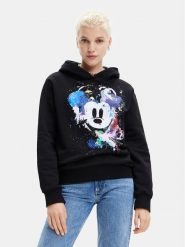 Desigual Bluza 23SWSK35 Czarny Loose Fit. Czarne bluzy Desigual, m, bez wzorów, z bawełny, bez kaptura. Za 249.99 zł.