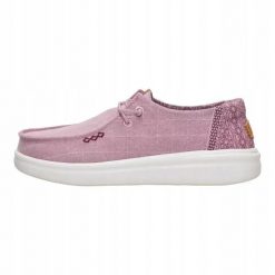 HEYDUDE Damskie Mokasyny Wendy Rise Chambray Grid. Czerwone mokasyny Hey dude, bez wzorów, z materiału. Za 259.00 zł.