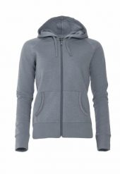 Clique Loris Women damska bluza z kapturem zapinana na zamek szara – grey. Szare bluzy CLIQUE, s, bez wzorów, z bawełny, z kapturem. Za 162.26 zł.