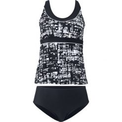 Tankini (2 części) bonprix czarno-biały. Czarne bikini bonprix, bez wzorów. Za 79.99 zł.