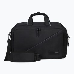 Plecak torba kabinowa z kieszenią na laptop American Tourister. Czarne torby na laptopa American Tourister, bez wzorów. Za 214.99 zł.