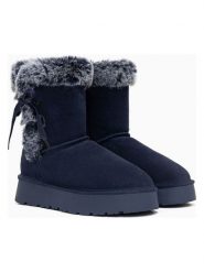 Gooce Skórzane kozaki zimowe "Alissa" w kolorze granatowym rozmiar: 36. Niebieskie kozaki Gooce, na zimę, bez wzorów, ze skóry, eleganckie, bez obcasa, na platformie, bez zapięcia. Za 239.99 zł.