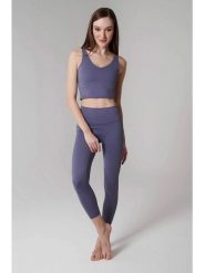 Onamaste Legginsy sportowe "Mantra" w kolorze granatowym rozmiar: S/M. Niebieskie legginsy Onamaste, m, bez wzorów, z podwyższonym stanem, outdoorowe. Za 114.71 zł.