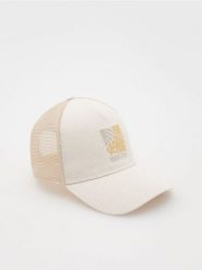 Czapka z daszkiem - kremowy. Białe czapki z daszkiem Reserved, bez wzorów. Za 59.99 zł.