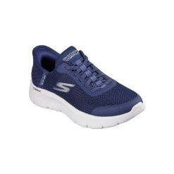 Buty SKECHERS GO WALK FLEX GRAND ENTRY Niebieski. Białe buty sportowe lifestyle Skechers, bez wzorów, z materiału, sportowe, bez zapięcia, skechers sport. Za 332.99 zł.
