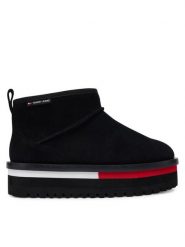 Tommy Jeans Śniegowce Tjw Flatform Snow Boot Suede EN0EN02841 Czarny. Czarne śniegowce Tommy Jeans, bez wzorów, z jeansu, bez zapięcia. Za 459.99 zł.