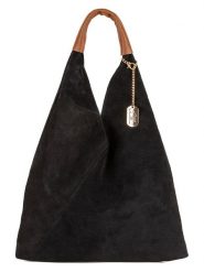 Anna Morellini Skórzany shopper bag "Eleonora" w kolorze czarnym - 40 x 31 x 2 cm rozmiar: onesize. Czarne shopper bag Anna Morellini, bez wzorów, z materiału, bez dodatków. Za 202.98 zł.