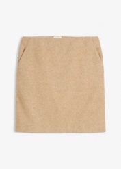 Spódnica ołówkowa. Brązowe spódnice bonprix, bez wzorów, z wełny, ołówkowe. Za 129.99 zł.