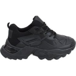 Buty sportowe damskie Sana Nero czarne. Czarne buty treningowe INNA MARKA, bez wzorów, z materiału, bez zapięcia. Za 109.24 zł.