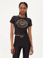Just Cavalli T-Shirt 76PAH607 Czarny Regular Fit. Czarne t-shirty Just Cavalli, xl, bez wzorów, z syntetyku, bez kołnierzyka, bez ramiączek. Za 309.99 zł.