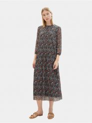 Tom Tailor Sukienka codzienna 1038715 Kolorowy Regular Fit. Sukienki Tom Tailor, na co dzień, bez wzorów, z syntetyku, bez kołnierzyka, bez ramiączek, proste. Za 229.99 zł.