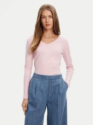 United Colors Of Benetton Bluzka 3GA2E4245 Różowy Regular Fit. Czerwone bluzki United Colors Of Benetton, s, bez wzorów, z bawełny, bez kołnierzyka, bez ramiączek. Za 79.99 zł.
