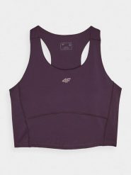 4F Top sportowy w kolorze fioletowym rozmiar: XL. Różowe topy sportowe 4f, xl, bez wzorów, z materiału, outdoorowe. Za 79.21 zł.