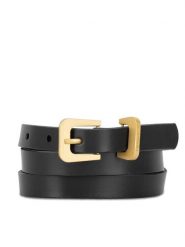 Gino Rossi Pasek Damski BLYL24003-3 Czarny. Czarne paski Gino Rossi, bez wzorów, ze skóry. Za 99.99 zł.