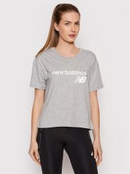 New Balance T-Shirt Stacked WT03805 Szary Relaxed Fit. Szare t-shirty New Balance, xs, bez wzorów, z syntetyku, bez kołnierzyka, bez ramiączek. Za 119.99 zł.