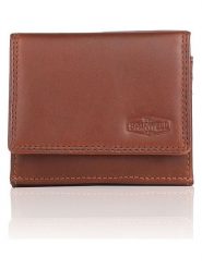 SPARWELL Skórzany portfel w kolorze jasnobrązowym - 10,5 x 9 x 2,5 cm rozmiar: onesize. Brązowe portfele SPARWELL, bez wzorów, z materiału. Za 65.99 zł.
