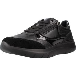 Buty GEOX D PLUMMERY Czarny. Czarne buty trekkingowe Geox, z syntetyku, bez zapięcia. Za 330.99 zł.