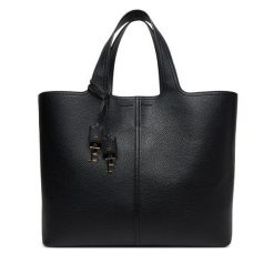 Torebka Elisabetta Franchi. Czarne shopper bag Elisabetta Franchi, bez wzorów, bez dodatków. Za 2,109.00 zł.