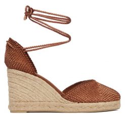 Espadryle Castañer. Brązowe espadryle Castañer, bez wzorów, bez obcasa. Za 849.99 zł.