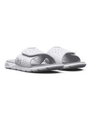 Under Armour Klapki "Ignite Pro" w kolorze białym rozmiar: 40,5. Białe klapki Under Armour, bez wzorów, klasyczne, z otwartym noskiem, bez obcasa, bez zapięcia. Za 140.95 zł.