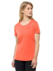 Jack Wolfskin Koszulka sportowa "Tech" w kolorze pomarańczowym rozmiar: S. Pomarańczowe t-shirty sportowe Jack Wolfskin, s, bez wzorów, z materiału, bez ramiączek, outdoorowe. Za 74.81 zł.