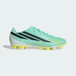 Buty piłkarskie na twardą i mieszaną nawierzchnię F50 Hyperfast Club. Niebieskie buty treningowe adidas, bez wzorów, z materiału, bez zapięcia, do biegania. Za 259.00 zł.