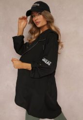Czarna Kurtka Wiatrówka Oversize Palishe. Czarne kurtki Renee, l, bez wzorów, eleganckie, bez kaptura. W wyprzedaży za 97.49 zł.