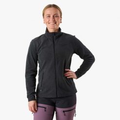 Bluza polarowa hiking damska Swedemount Lofoten Fleece wodoodporna. Czarne bluzy bez kaptura SWEDEMOUNT, na zimę, bez wzorów, z polaru, bez kaptura, narciarskie. Za 199.99 zł.