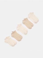 Strukturalne skarpetki z bawełną 5 pack - beżowy. Brązowe skarpetki Sinsay, bez wzorów, z bawełny. Za 15.99 zł.