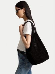 Polo Ralph Lauren Torebka 428P23816002 Czarny. Czarne shopper bag Polo Ralph Lauren, bez wzorów, ze skóry, bez dodatków. Za 3,499.00 zł.