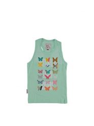 Peak Mountain Top w kolorze zielonym rozmiar: 110. Zielone topy Peak Mountain, bez wzorów, z bawełny, bez kołnierzyka, bez ramiączek. Za 21.99 zł.