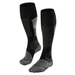 Podkolanówki damskie Falke SK1. Czarne skarpetki Falke, bez wzorów, z jedwabiu. Za 237.00 zł.