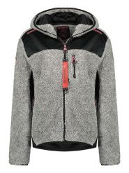 Geographical Norway Kurtka polarowa "Telodia" w kolorze szarym rozmiar: M. Szare kurtki Geographical Norway, m, bez wzorów, z materiału, bez kaptura. Za 152.26 zł.